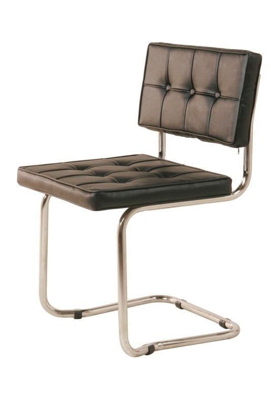 Freischwinger Expo schwarz Esszimmerstuhl by Kare Design Stuhl Chrom
