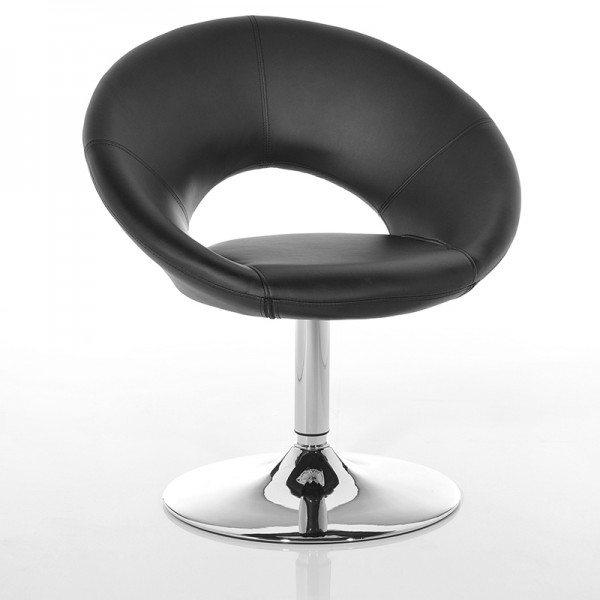Design Club Sessel Bellini Napalon Leder Schwarz Drehsessel Stuhl