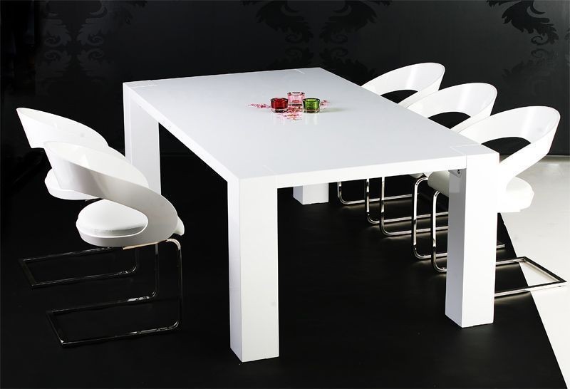 Tisch Big Blanc Esstisch Twist 160x90 cm weiss hochglanz Lack 160 cm Preisvergleich