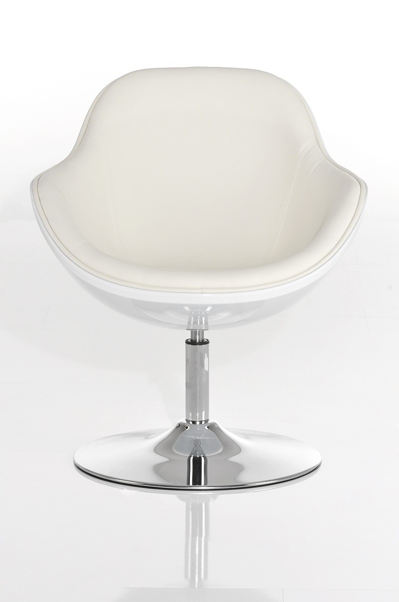 Drehsessel Royal Weiss / Weiss mit Napalon Leder drehbar Preisvergleich