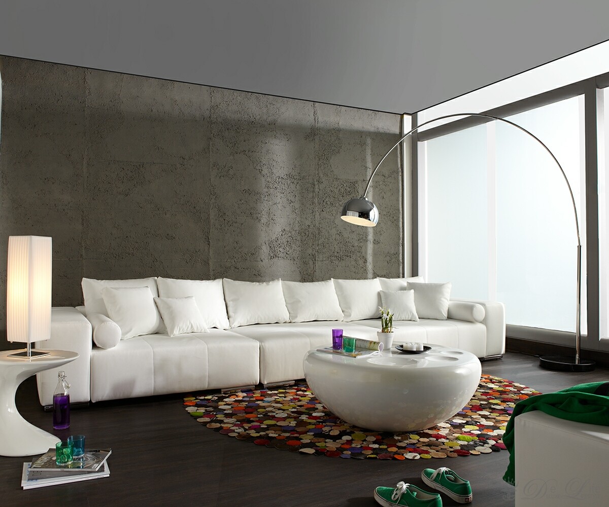 Big Sofa XXL Marbeya Weiss Couch mit Kissen und Zwischenelement Preisvergleich