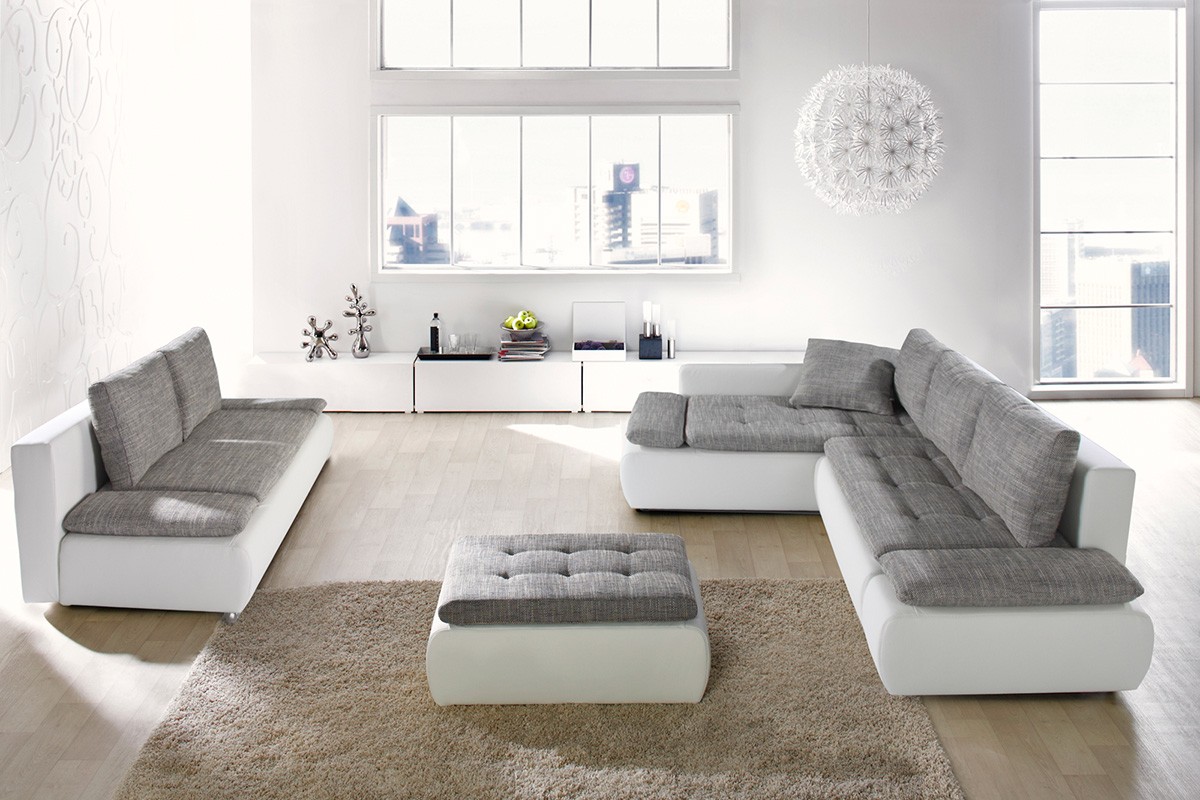 Wohnzimmer weiss grau holz: modernes wohnzimmer design wie sieht ...