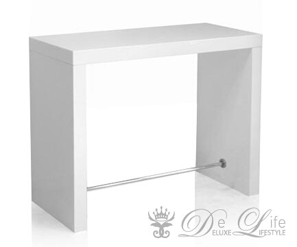 Bartisch Timbo 130x105 cm Weiss Hochglanz Tisch Stehtisch mit Fu&szlig;leiste Preisvergleich