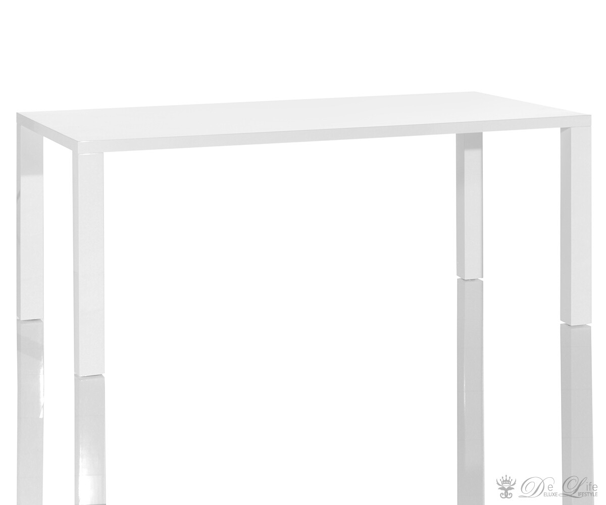 Esstisch Nautika 140x90 cm Weiss Hochglanz lackiert Design Tisch 140