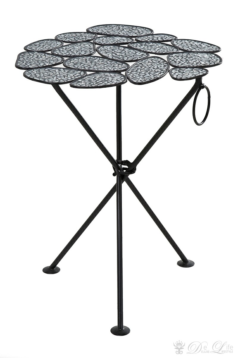 Beistelltisch Pebble Mirror 46x53 Eisen und Spiegelglas by Kare