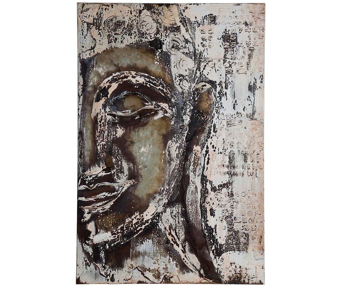 Wandbild Iron Face 80x120 cm Eisen bemalt Vintage Bild by Kare Design Preisvergleich