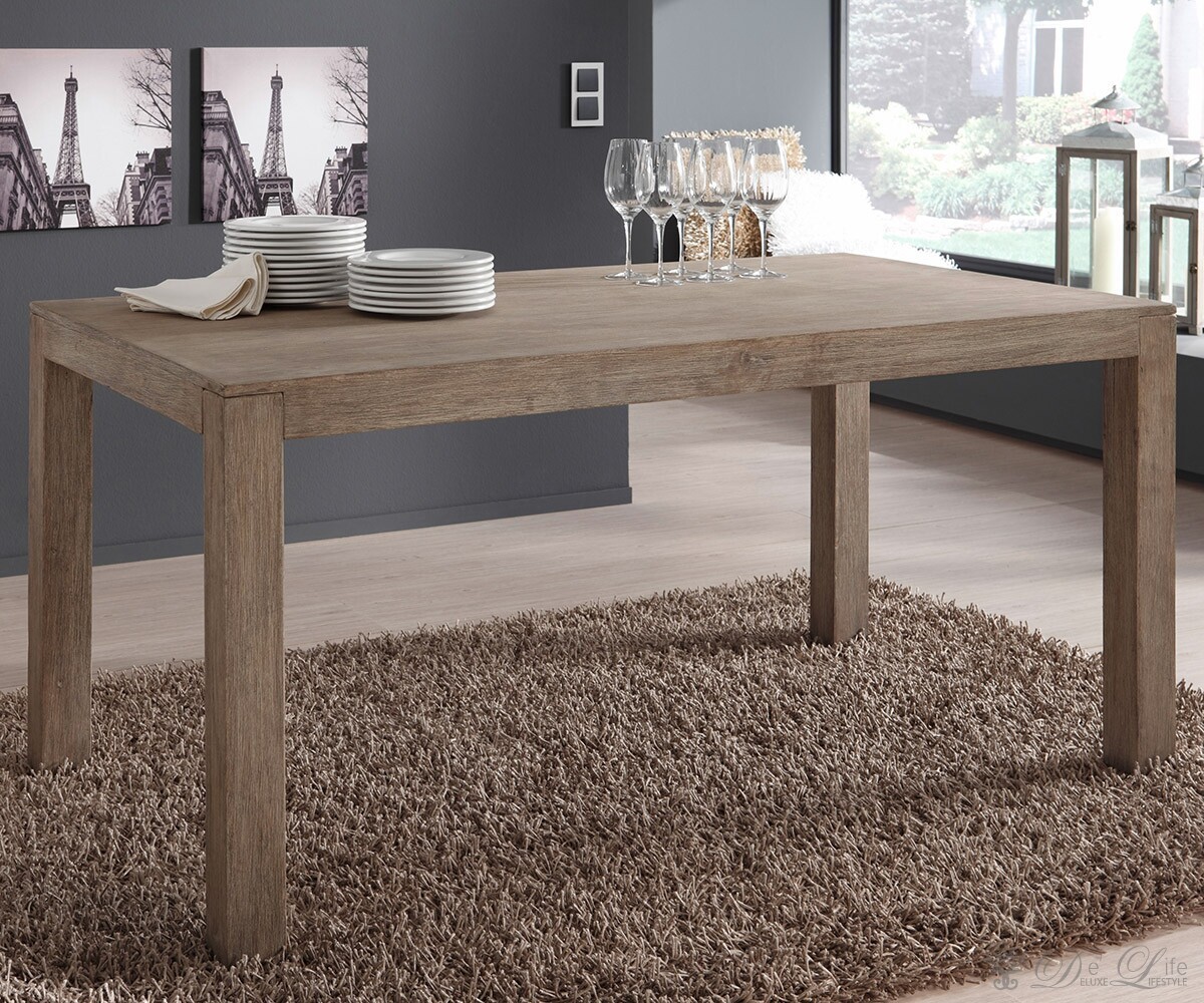 GURU Esstisch 210x100 cm Akazie Sand Esszimmertisch by Wolf M&ouml;bel