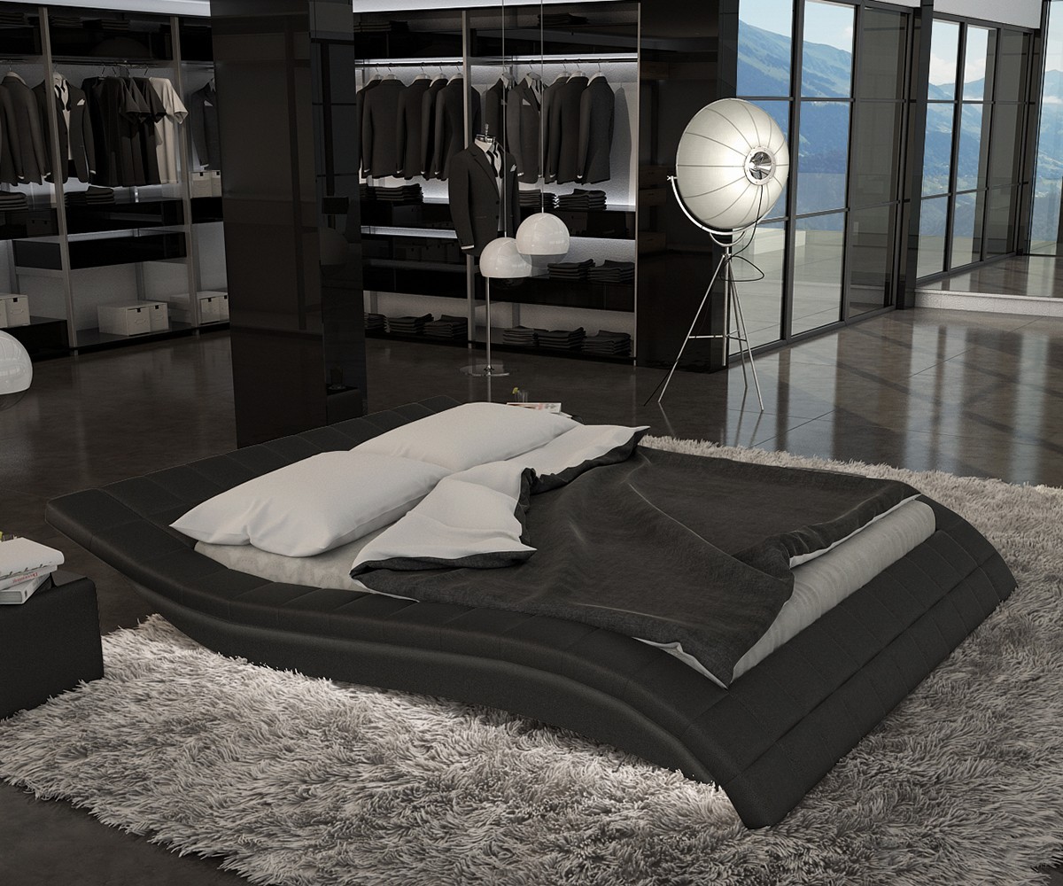 Schlafzimmer schwarzes bett: schwarzes schlafzimmer. box spring ...
