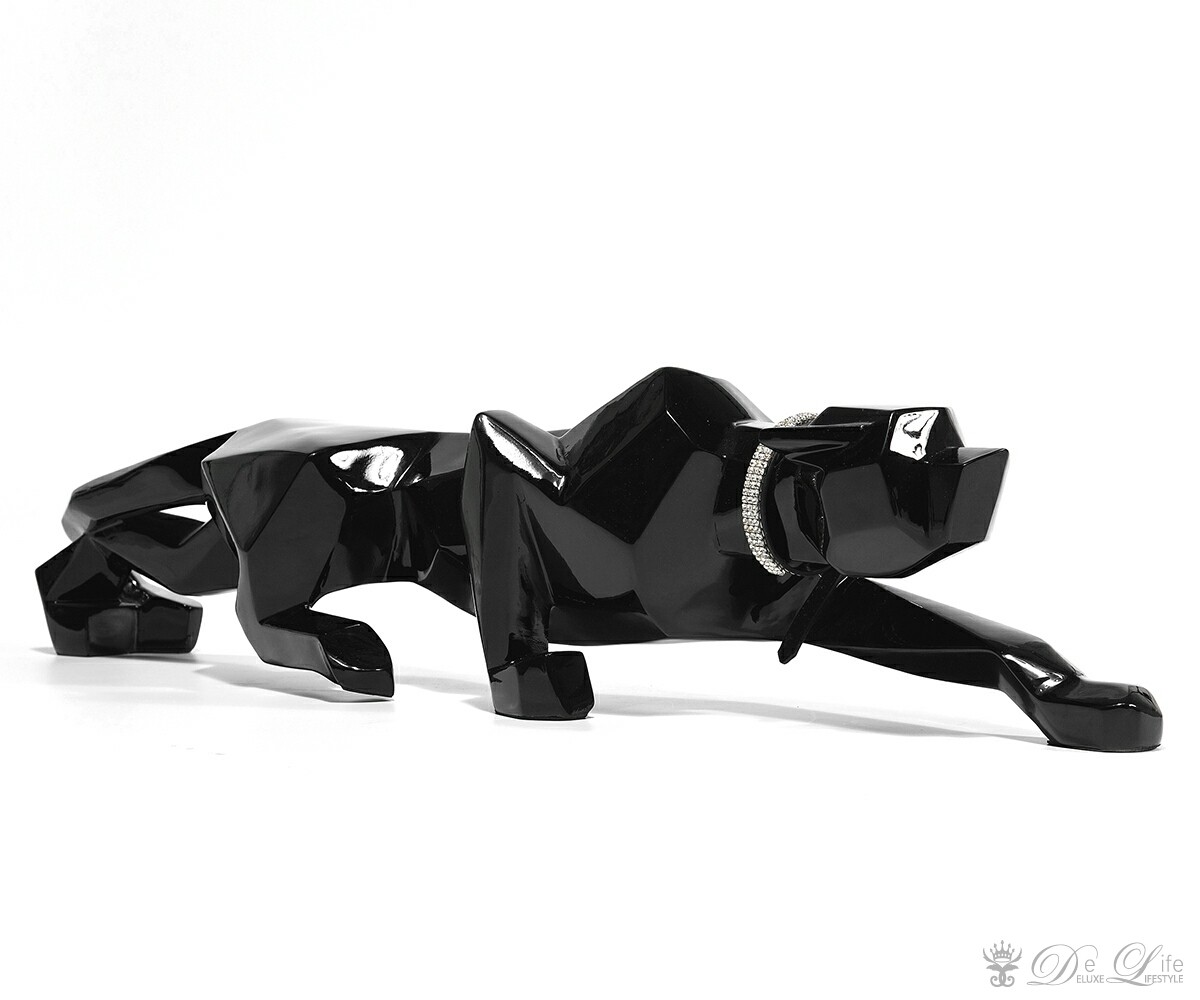Deko Figur Panther 186x38 cm Schwarz Design Accessoire by Kare Design