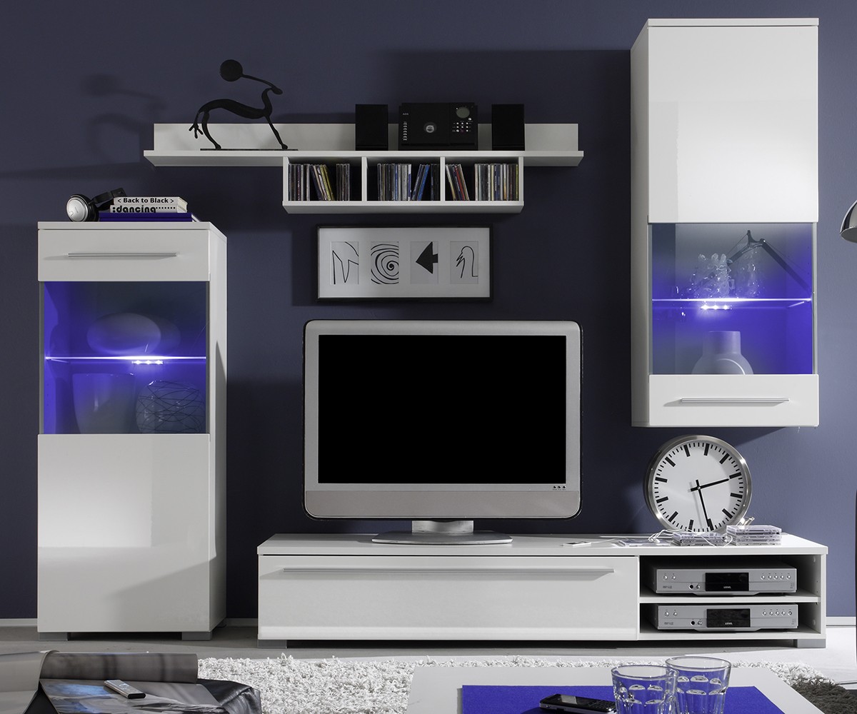 Wohnwand inkl led beleuchtung: wohnw?nde von unbekannt g?nstig ...