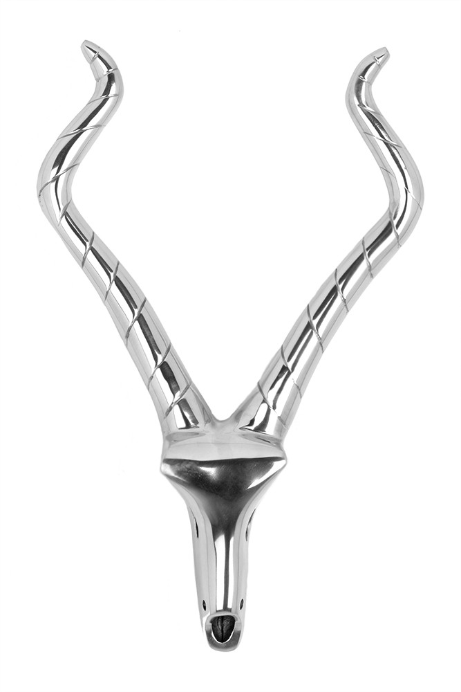 Deko Geweih REINDEER Klein 47 cm Aluminium handpoliert Wanddekoration