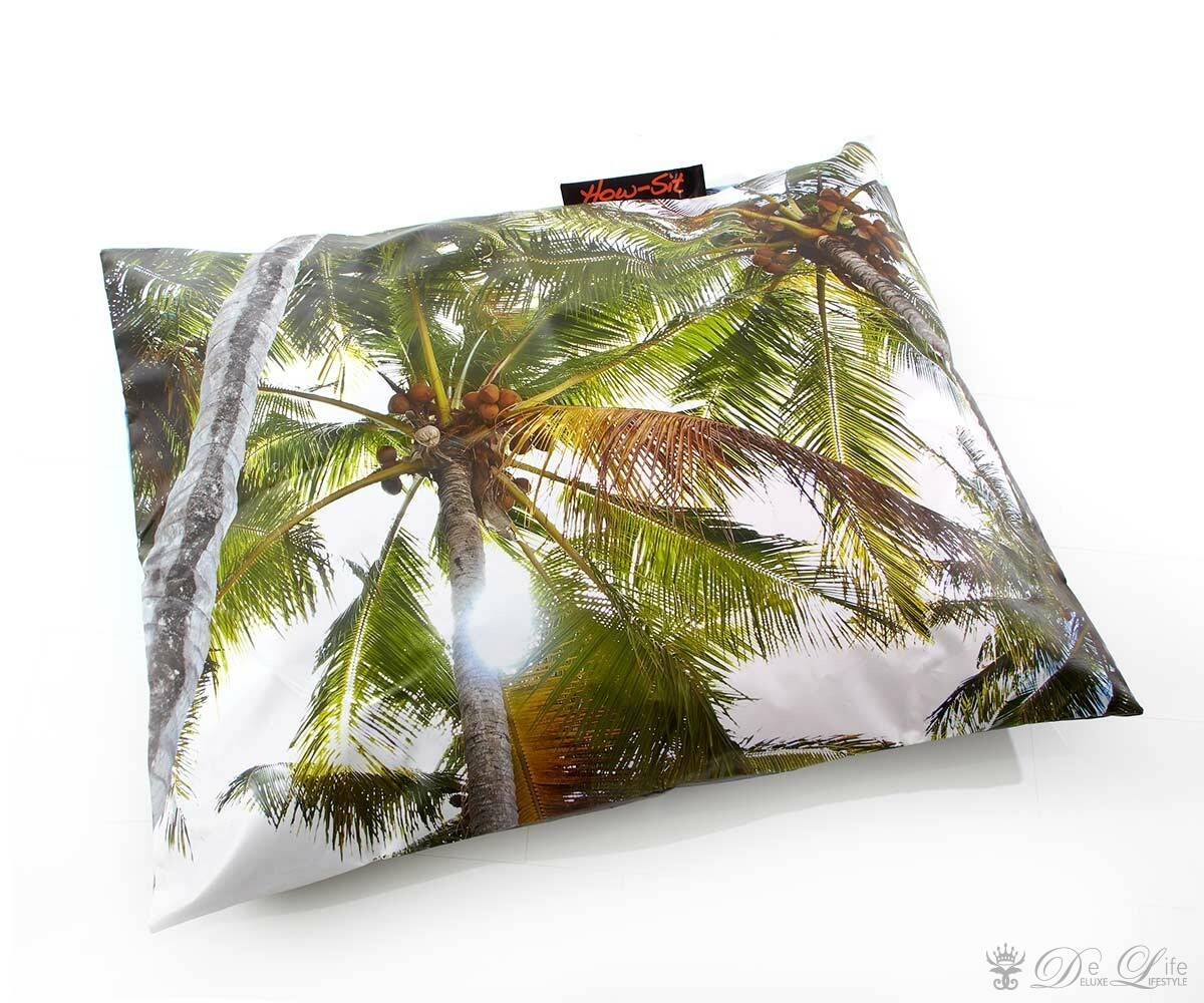Sitzsack Palms 160x130 cm mit 2 Motiven Beanbag wasserabweisend