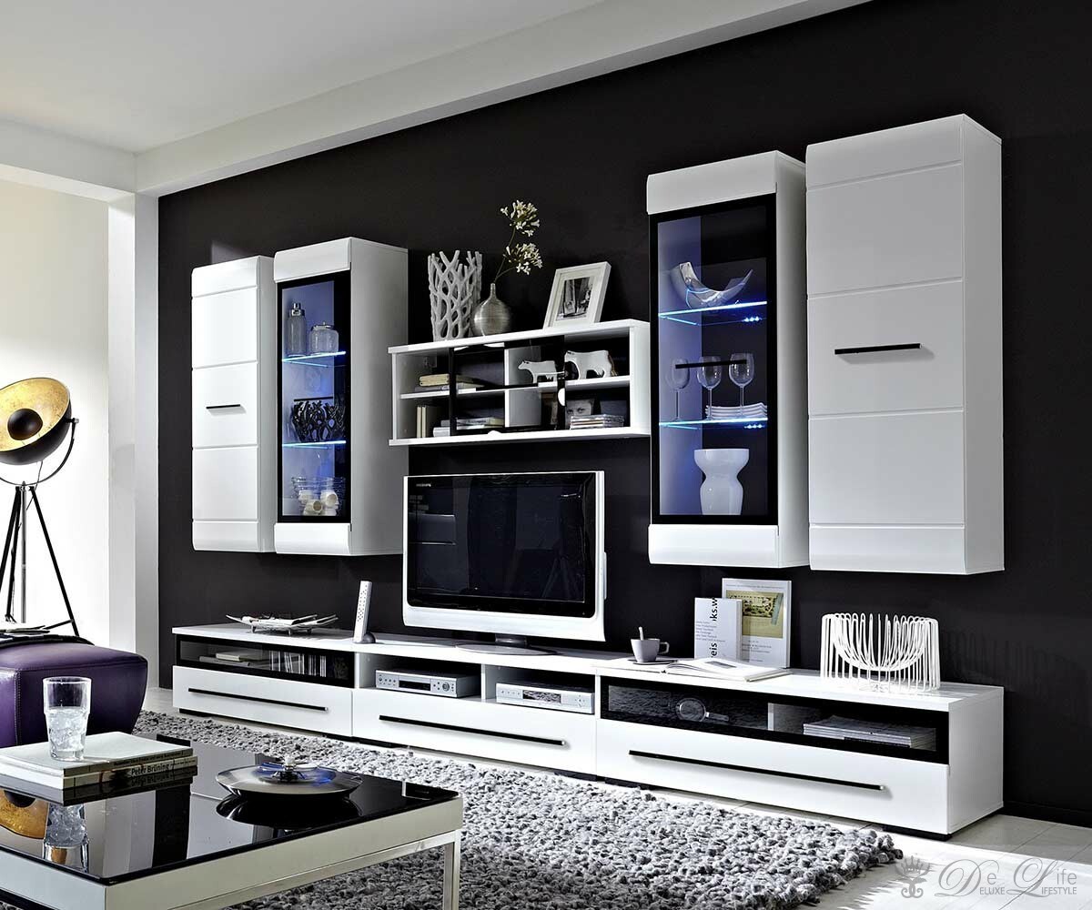 Wohnzimmer schrank: wohnwand lena anbauwand wohnzimmerschrank ...