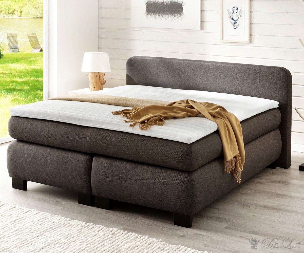Boxspringbett janto 180x200cm anthrazit bett mit matratze ...