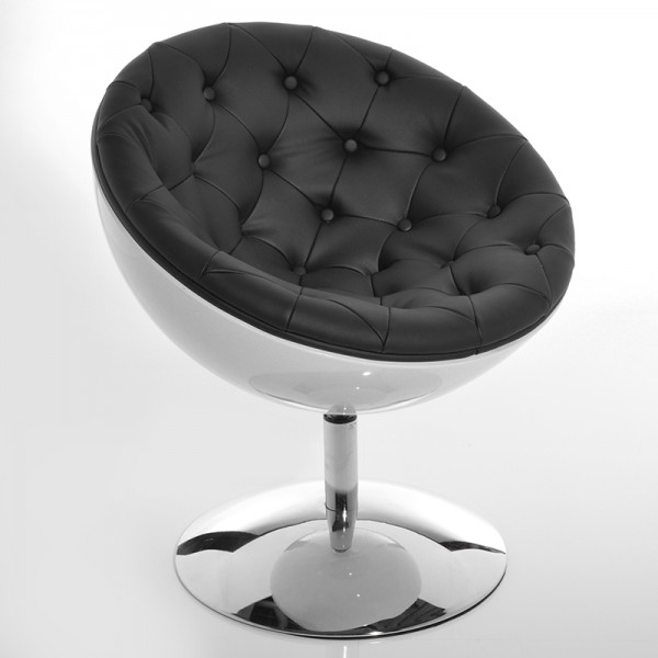 Imposanter Sessel Galaxy Weiss/Schwarz Napalon Leder abgesteppt Preisvergleich