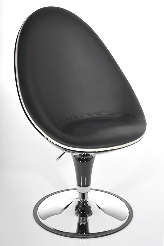 Stylischer Drehsessel Aurora Sessel Schwarz Hochglanz Lounge Sessel