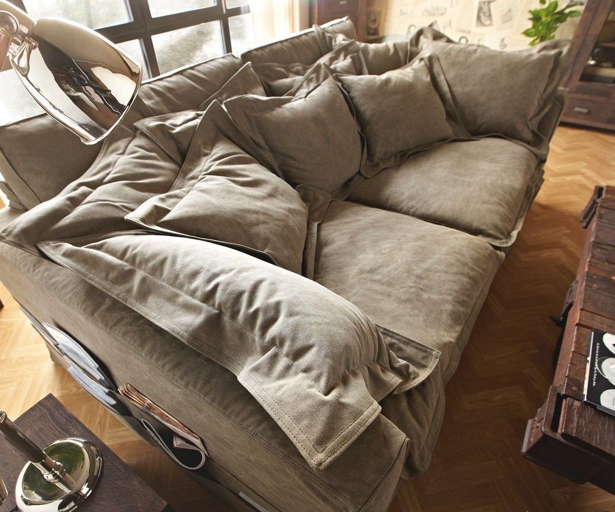 10258 Hussensofa Noelia 240x145 cm Braun Couch mi_1