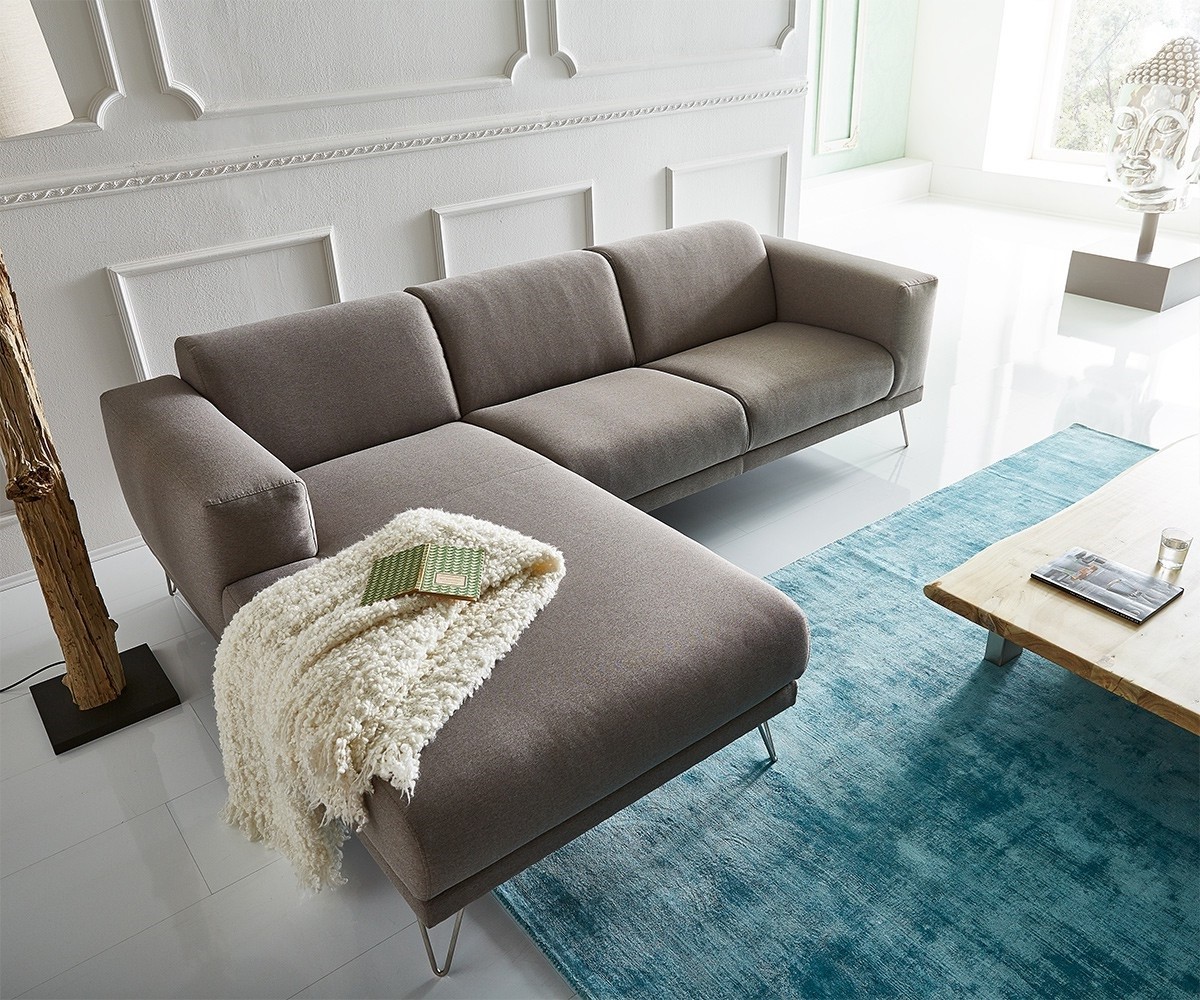 Ecksofa LORDINA von DELIFE in grau - nur 679€