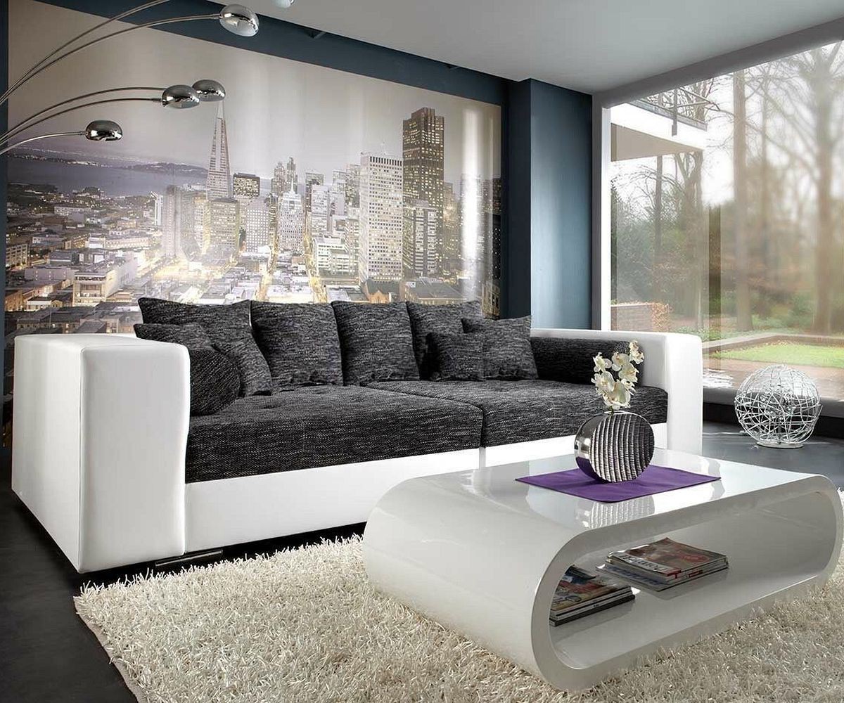 Wohnzimmer weiss grau holz: modernes wohnzimmer design wie sieht ...