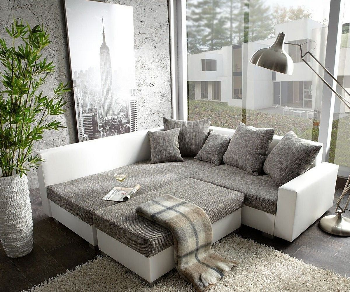 Wohnzimmer weiss grau holz: modernes wohnzimmer design wie sieht ...