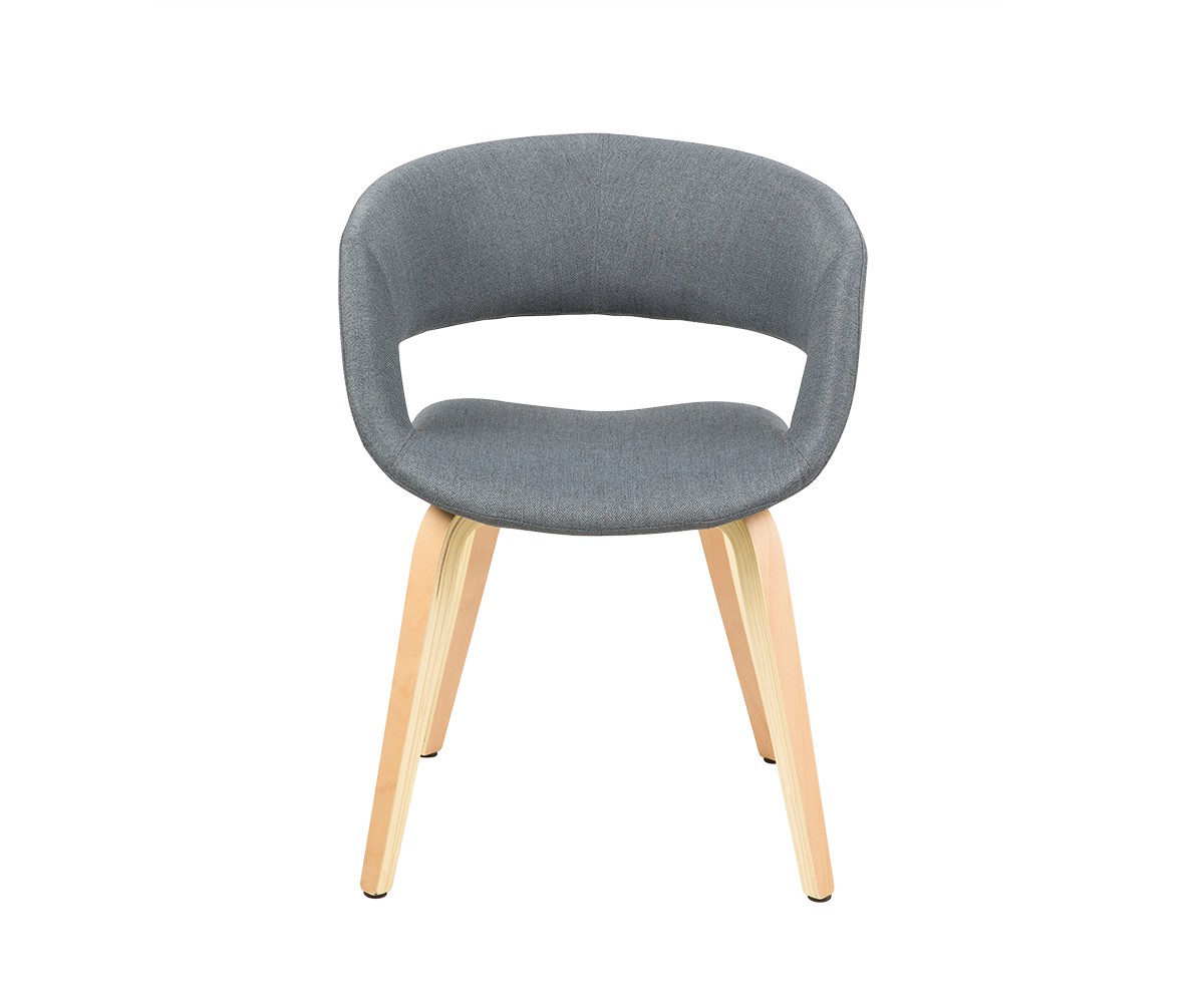 Esszimmerstuhl Glendale Grau Holzbeine Natur Armlehnen Mbel