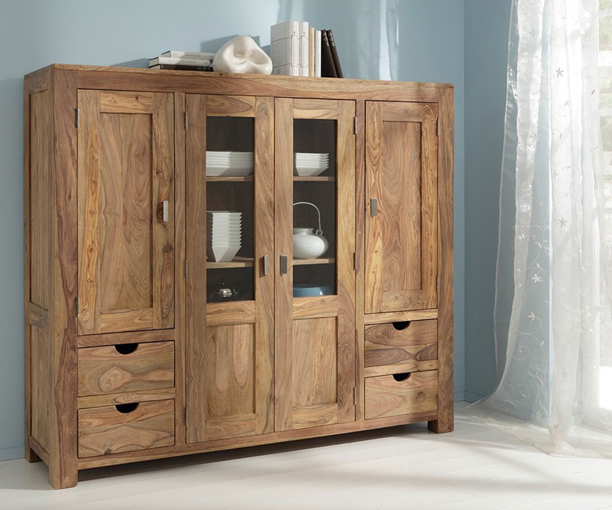 Highboard Yoga 165 Cm Sheesham Natur By Wolf Mbel Mbel Kommoden