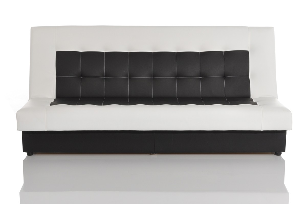 2894 Schlafsofa Bulgur 182x81 Schwarz Weiss Schlaffunkti