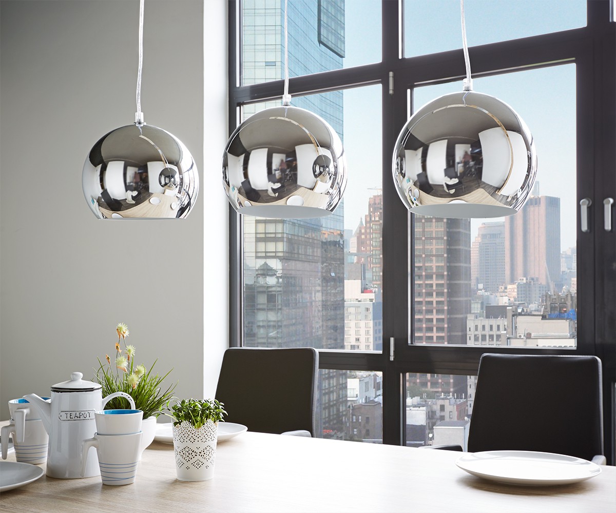 Deckenleuchte Pentola 75 Cm Chrom Silberfarben Metall Mbel